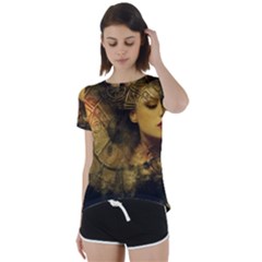 Surreal Steampunk Queen From Fonebook Short Sleeve Foldover Tee by 2853937