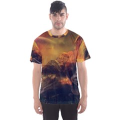 Tiger King In A Fantastic Landscape From Fonebook Men s Sport Mesh Tee