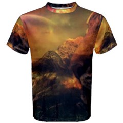 Tiger King In A Fantastic Landscape From Fonebook Men s Cotton Tee