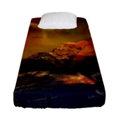 Tiger King In A Fantastic Landscape From Fonebook Fitted Sheet (single Size) by 2853937