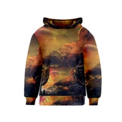 Tiger King In A Fantastic Landscape From Fonebook Kids  Pullover Hoodie by 2853937