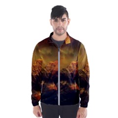 Tiger King In A Fantastic Landscape From Fonebook Men s Windbreaker