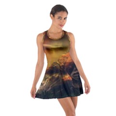 Tiger King In A Fantastic Landscape From Fonebook Cotton Racerback Dress by 2853937