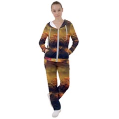 Tiger King In A Fantastic Landscape From Fonebook Women s Tracksuit