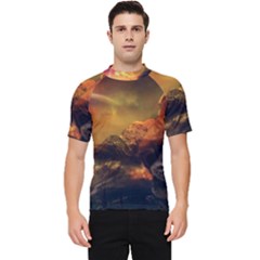 Tiger King In A Fantastic Landscape From Fonebook Men s Short Sleeve Rash Guard by 2853937