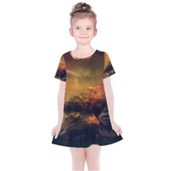 Tiger King In A Fantastic Landscape From Fonebook Kids  Simple Cotton Dress