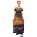 Tiger King In A Fantastic Landscape From Fonebook Kids  Short Sleeve Maxi Dress View1