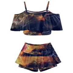 Tiger King In A Fantastic Landscape From Fonebook Kids  Off Shoulder Skirt Bikini by 2853937