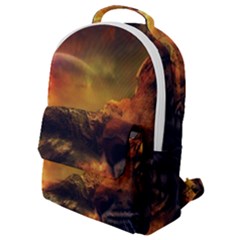 Tiger King In A Fantastic Landscape From Fonebook Flap Pocket Backpack (Small)