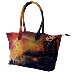 Tiger King In A Fantastic Landscape From Fonebook Canvas Shoulder Bag by 2853937