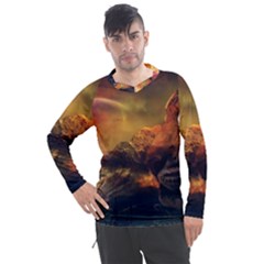 Tiger King In A Fantastic Landscape From Fonebook Men s Pique Long Sleeve Tee