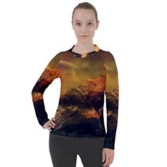 Tiger King In A Fantastic Landscape From Fonebook Women s Pique Long Sleeve Tee