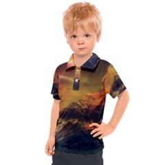 Tiger King In A Fantastic Landscape From Fonebook Kids  Polo Tee