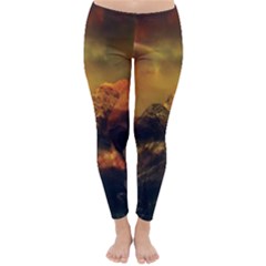 Tiger King In A Fantastic Landscape From Fonebook Classic Winter Leggings by 2853937