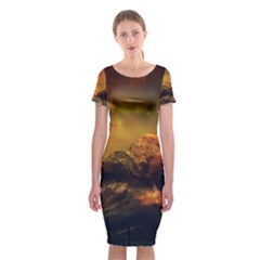 Tiger King In A Fantastic Landscape From Fonebook Classic Short Sleeve Midi Dress by 2853937