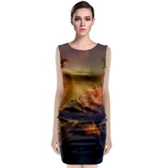 Tiger King In A Fantastic Landscape From Fonebook Sleeveless Velvet Midi Dress by 2853937