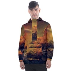 Tiger King In A Fantastic Landscape From Fonebook Men s Front Pocket Pullover Windbreaker by 2853937