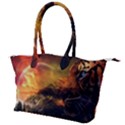 Tiger King In A Fantastic Landscape From Fonebook Canvas Shoulder Bag View1