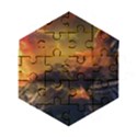 Tiger King In A Fantastic Landscape From Fonebook Wooden Puzzle Hexagon View1