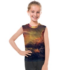 Tiger King In A Fantastic Landscape From Fonebook Kids  Mesh Tank Top by 2853937