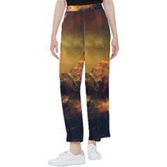 Tiger King In A Fantastic Landscape From Fonebook Women s Pants 