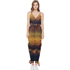 Tiger King In A Fantastic Landscape From Fonebook Sleeveless Tie Ankle Jumpsuit by 2853937