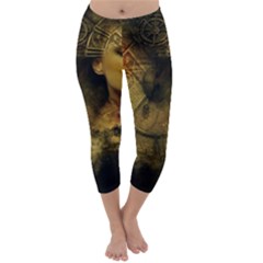 Surreal Steampunk Queen From Fonebook Capri Winter Leggings  by 2853937