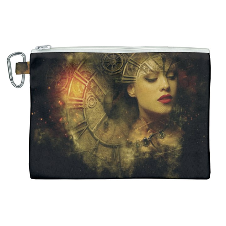 Surreal Steampunk Queen From Fonebook Canvas Cosmetic Bag (XL)