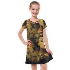 Surreal Steampunk Queen From Fonebook Kids  Cross Web Dress by 2853937