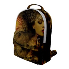 Surreal Steampunk Queen From Fonebook Flap Pocket Backpack (large) by 2853937