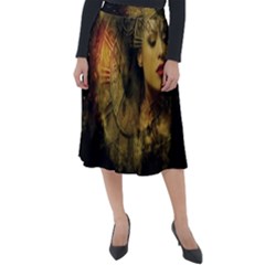 Surreal Steampunk Queen From Fonebook Classic Velour Midi Skirt  by 2853937