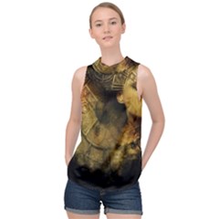 Surreal Steampunk Queen From Fonebook High Neck Satin Top by 2853937