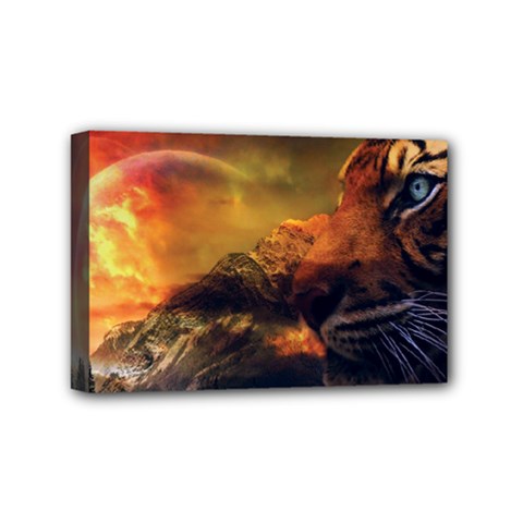 Tiger King In A Fantastic Landscape From Fonebook Mini Canvas 6  X 4  (stretched) by 2853937