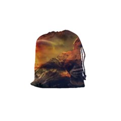 Tiger King In A Fantastic Landscape From Fonebook Drawstring Pouch (small) by 2853937