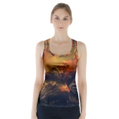 Tiger King In A Fantastic Landscape From Fonebook Racer Back Sports Top by 2853937