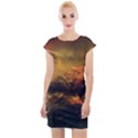 Tiger King In A Fantastic Landscape From Fonebook Cap Sleeve Bodycon Dress View1