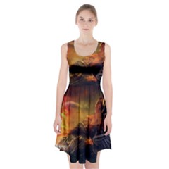 Tiger King In A Fantastic Landscape From Fonebook Racerback Midi Dress