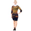 Tiger King In A Fantastic Landscape From Fonebook Quarter Sleeve Hood Bodycon Dress View2