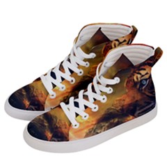 Tiger King In A Fantastic Landscape From Fonebook Men s Hi-top Skate Sneakers by 2853937