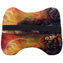 Tiger King In A Fantastic Landscape From Fonebook Head Support Cushion View2