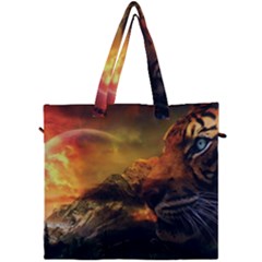 Tiger King In A Fantastic Landscape From Fonebook Canvas Travel Bag