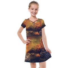 Tiger King In A Fantastic Landscape From Fonebook Kids  Cross Web Dress by 2853937