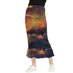 Tiger King In A Fantastic Landscape From Fonebook Maxi Fishtail Chiffon Skirt by 2853937