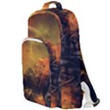 Tiger King In A Fantastic Landscape From Fonebook Double Compartment Backpack View1