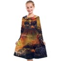 Tiger King In A Fantastic Landscape From Fonebook Kids  Midi Sailor Dress View1