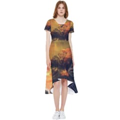 Tiger King In A Fantastic Landscape From Fonebook High Low Boho Dress by 2853937