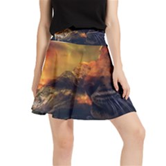 Tiger King In A Fantastic Landscape From Fonebook Waistband Skirt