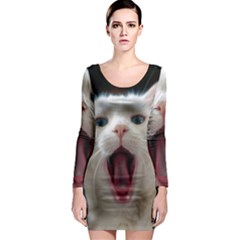 Wow Kitty Cat From Fonebook Long Sleeve Bodycon Dress by 2853937