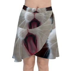 Wow Kitty Cat From Fonebook Chiffon Wrap Front Skirt by 2853937