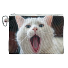 Wow Kitty Cat From Fonebook Canvas Cosmetic Bag (xl) by 2853937